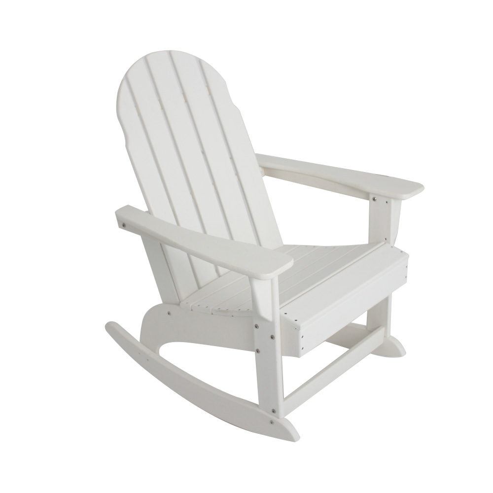 ADM011 Cadeira de balanço branca para lazer no pátio - Cadeira Adirondack externa