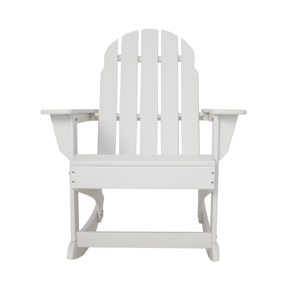 ADM011 Cadeira de balanço branca para lazer no pátio - Cadeira Adirondack externa