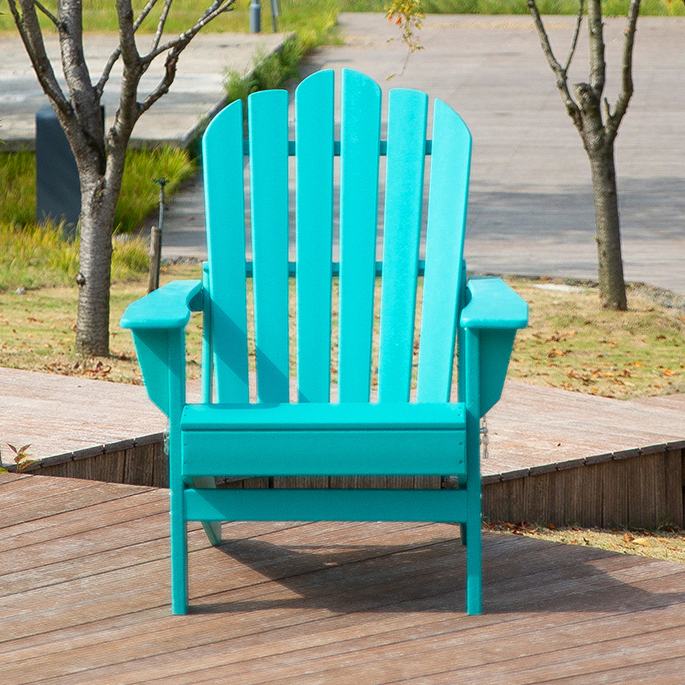 Cadeira dobrável HDPE ADM010 em azul Aqua - cadeira Adirondack dobrável