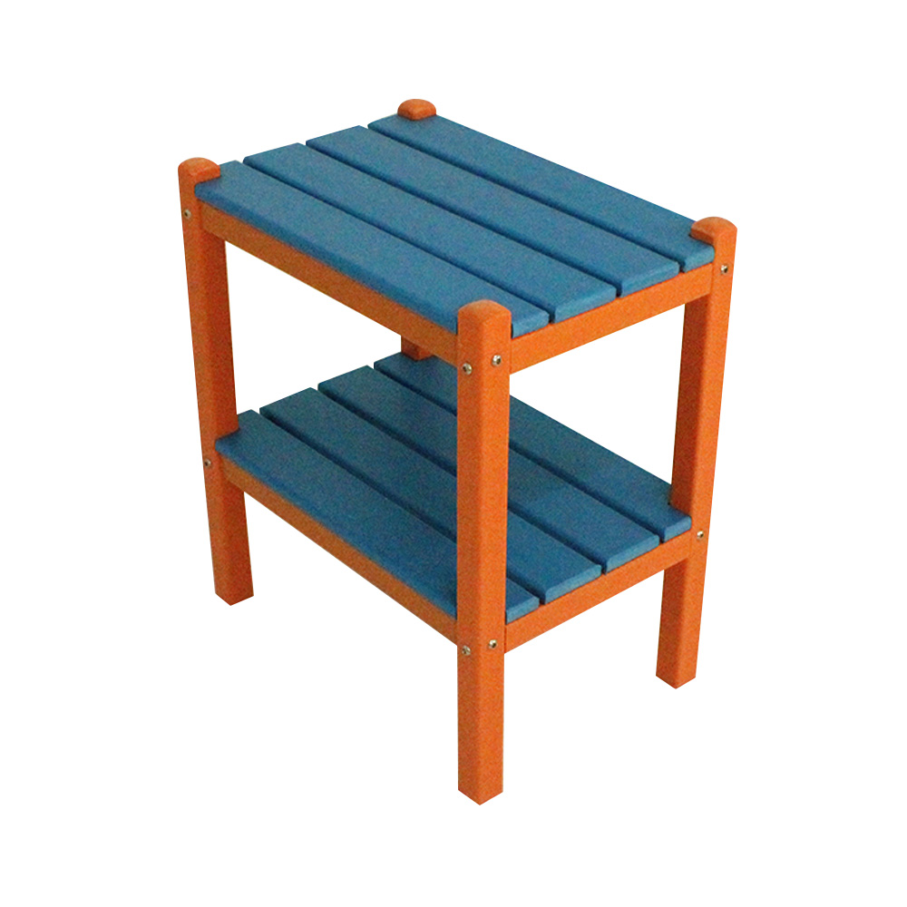 TTM003 Azul Laranja HDPE Conjunto Externo Mesa Lateral/Cadeira Para Jardim Externo Pátio Varanda