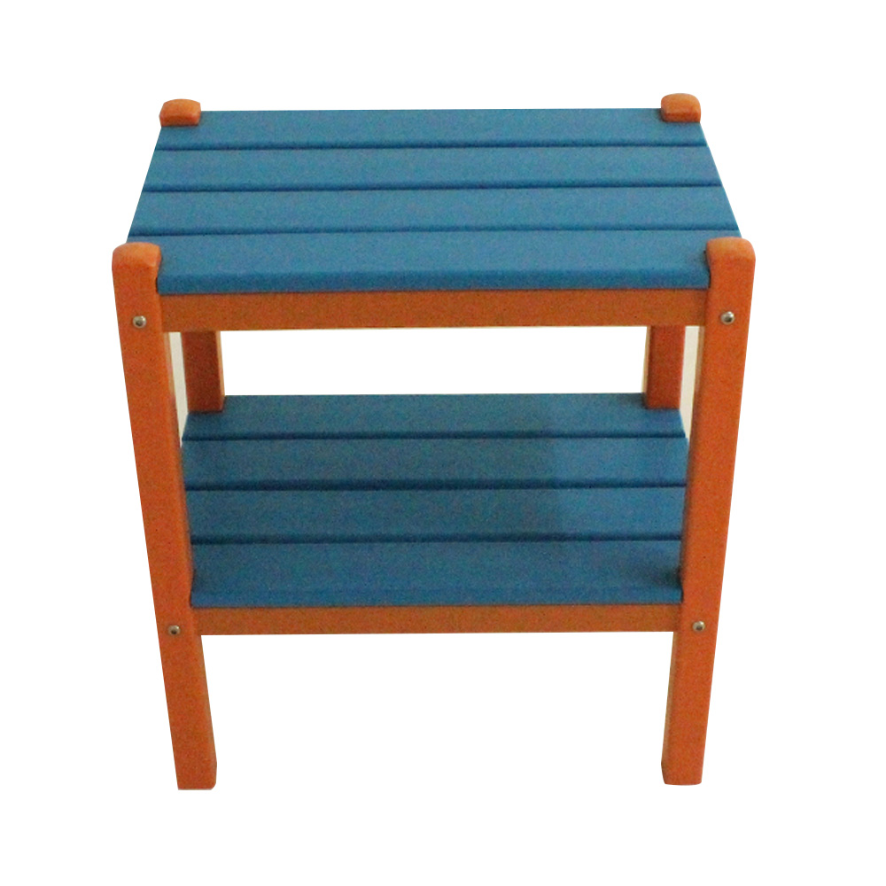 TTM003 Azul Laranja HDPE Conjunto Externo Mesa Lateral/Cadeira Para Jardim Externo Pátio Varanda