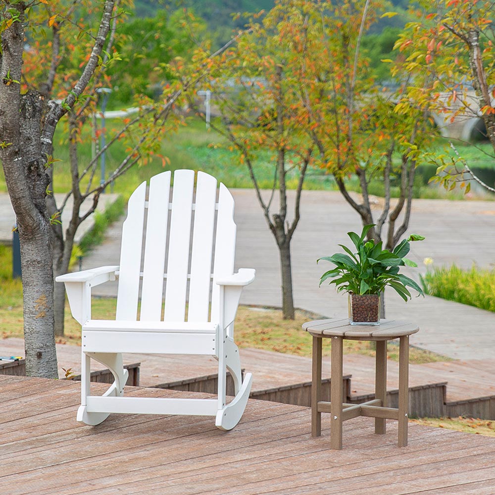 Conjuntos ADS207 Adirondack cadeira de balanço pátio jardim design ajustável material HDPE